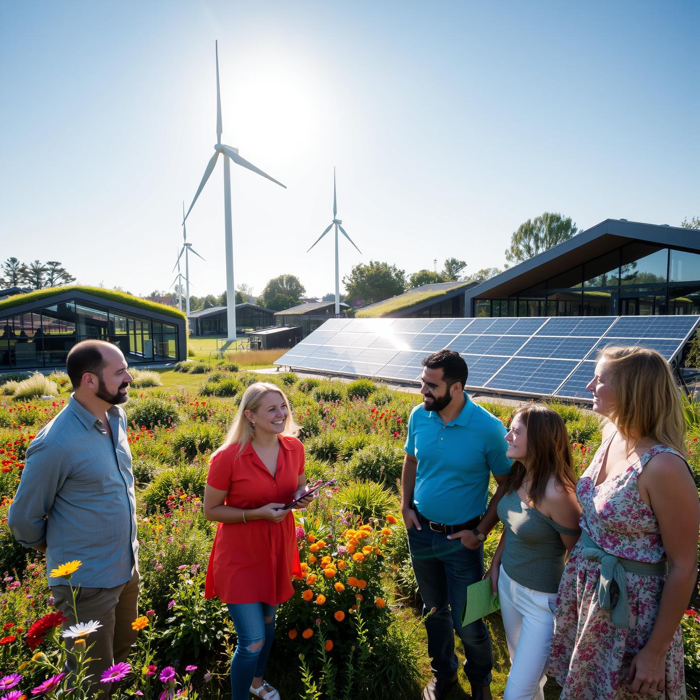 Zonnepanelen en windmolens